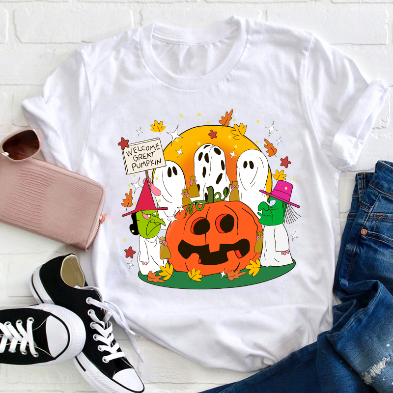 Welcome Great Pumkin Teacher T-Shirt