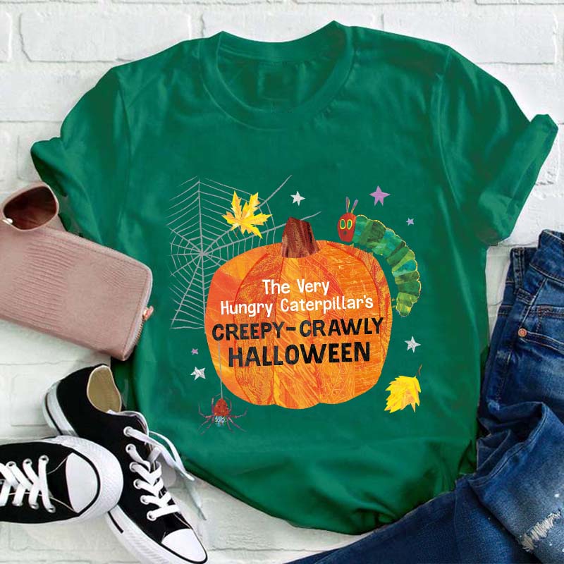 Caterpillar’s Creepy-Crawly Halloween Teacher T-Shirt