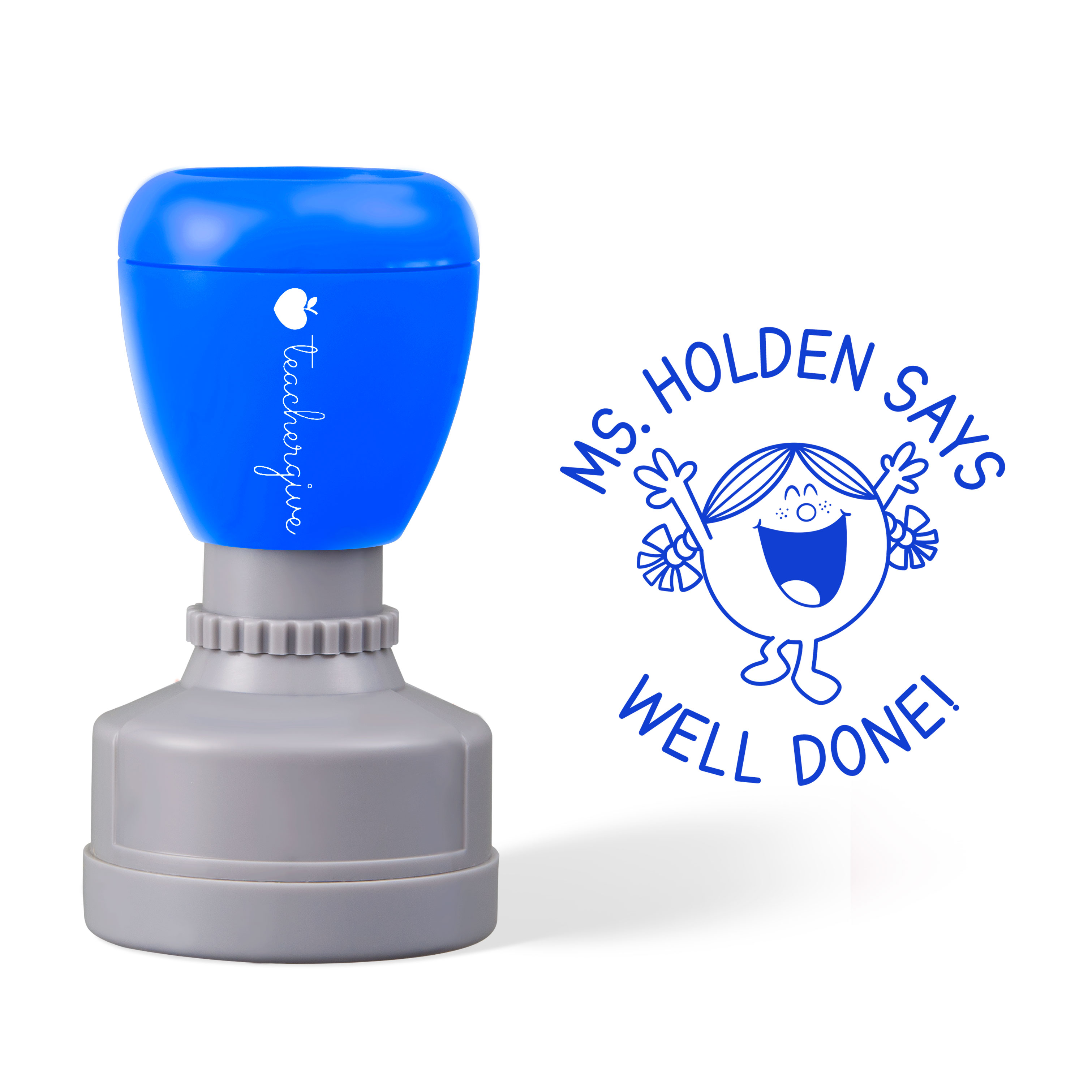 Personalized Name Well Done Teacher Stamp