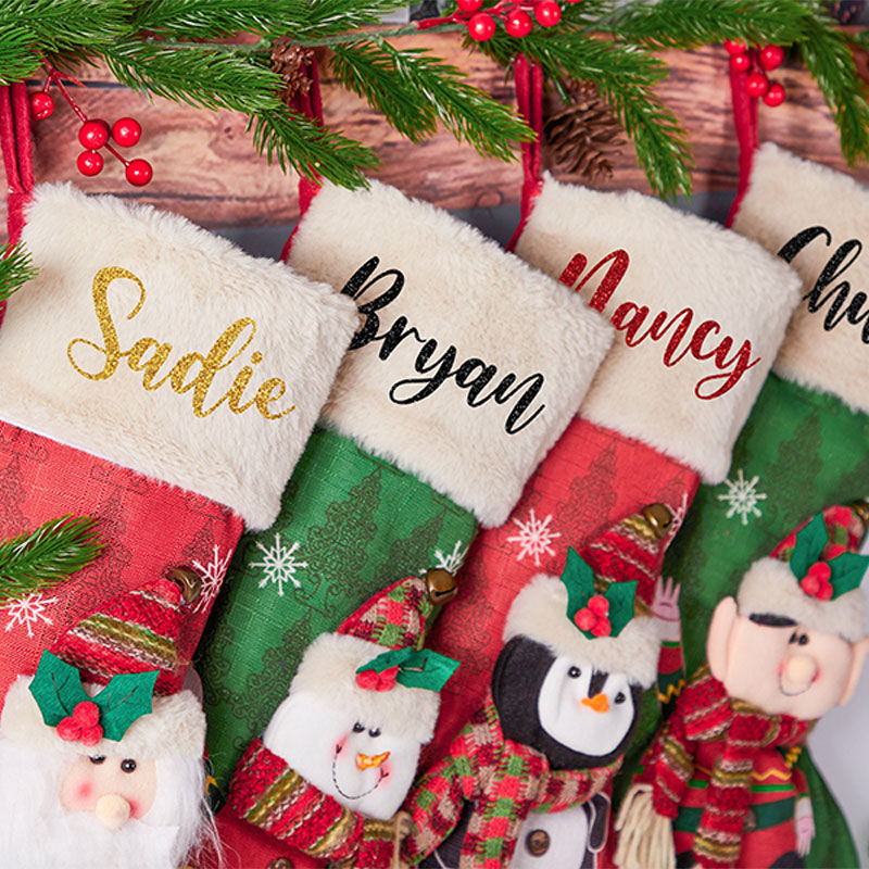 Personalized Christmas Characters Teacher Christmas Stocking