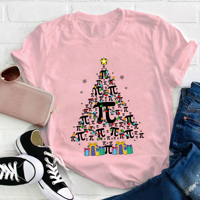 Christmas Pi Tree Teacher T-Shirt