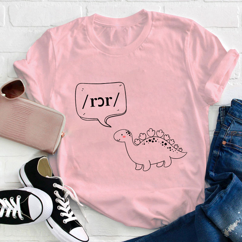 Cute Dino Phonetics Teacher T-Shirt
