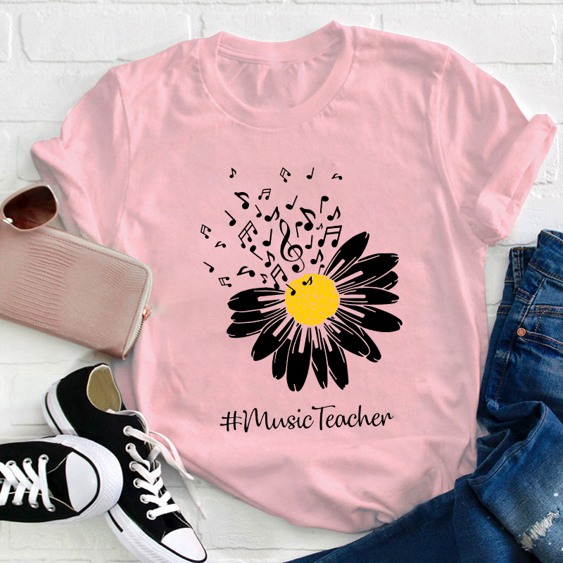 Sunflower Music Teacher T-Shirt