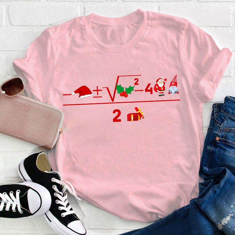 Christmas Math Formula Teacher T-Shirt