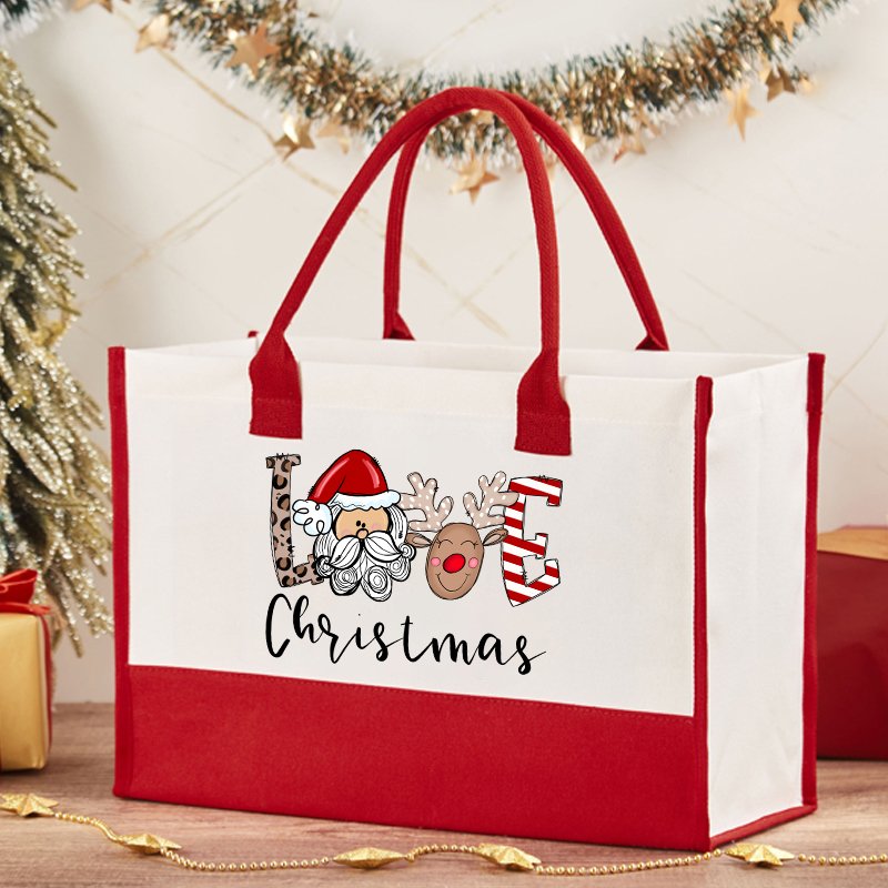 Love Christmas Teacher Cotton Tote Bag