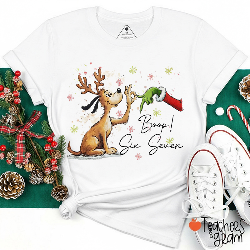 Boop Six Seven Mean Guy Teacher T-Shirt