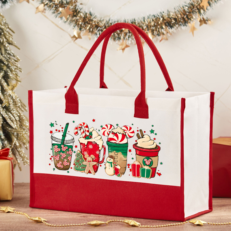 Bet You Want Some Christmas Drink Teacher Cotton Tote Bag