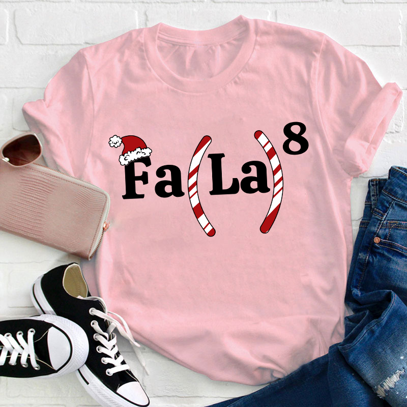 Fala Fun Numbers Christmas Teacher T-Shirt