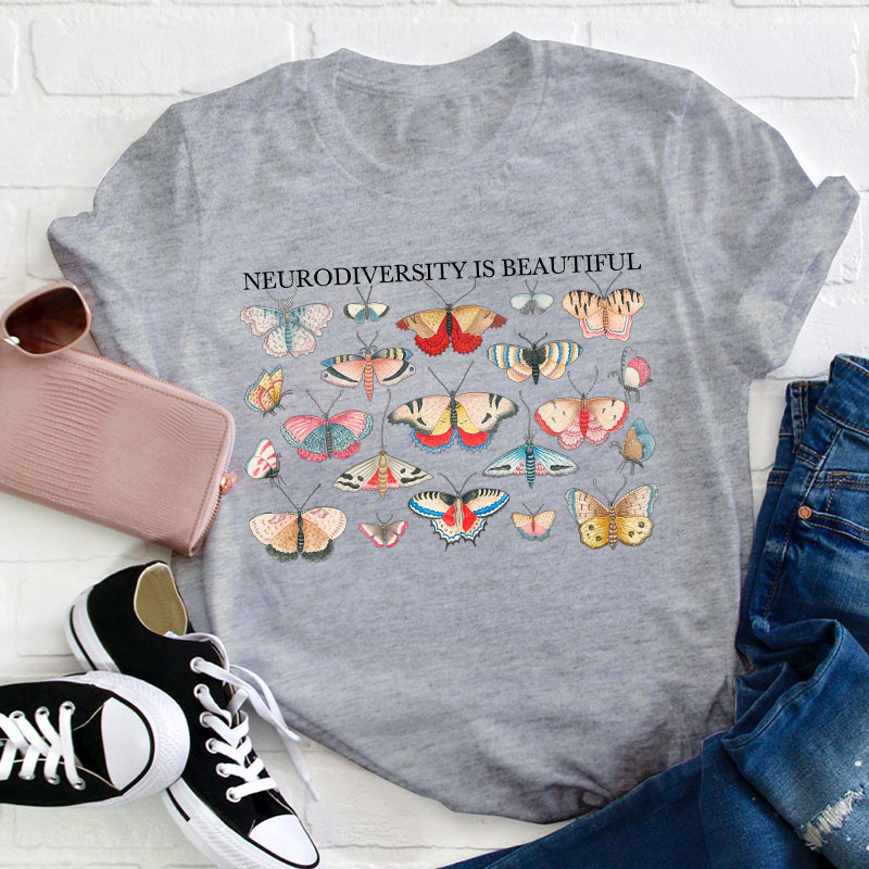 Neurodiversity Is Beautiful Teacher T-Shirt