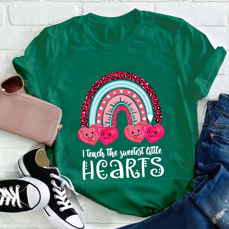 I Teach The Sweetest Little Hearts Teacher T-Shirt