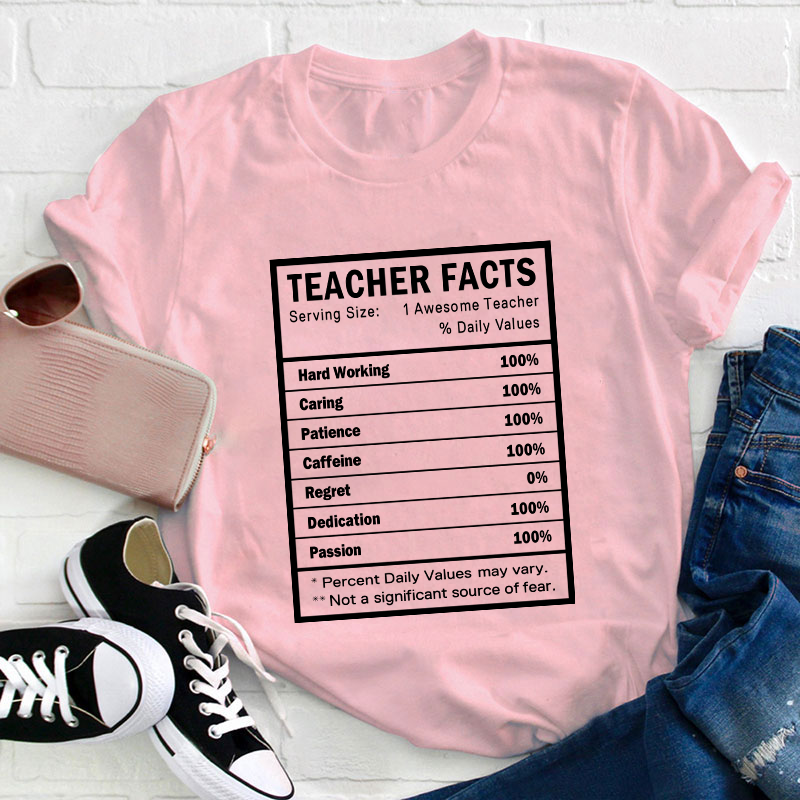 Teacher Facts Teacher T-Shirt