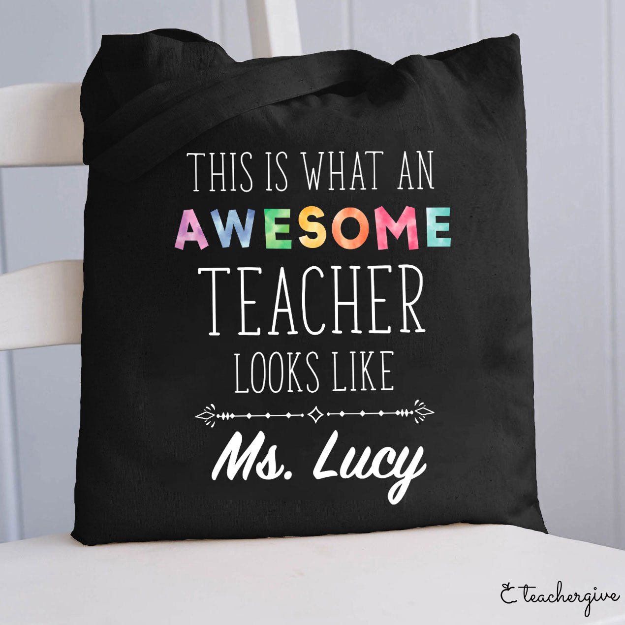 Personalized This Is What An Awesome Teacher Looks Like Teacher Tote Bag
