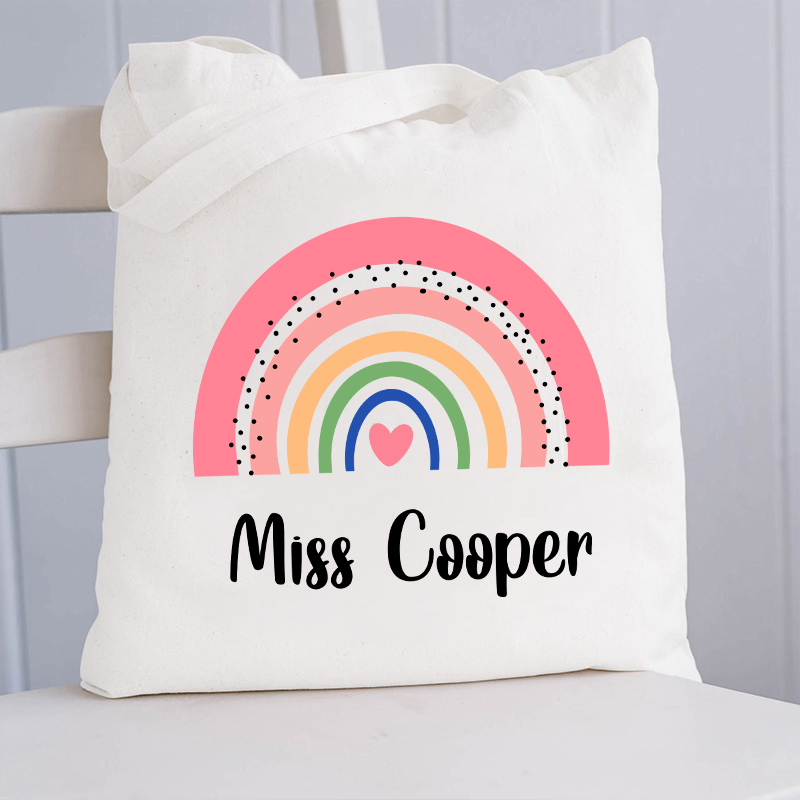 Personalized Teacher Gift Tote Bag