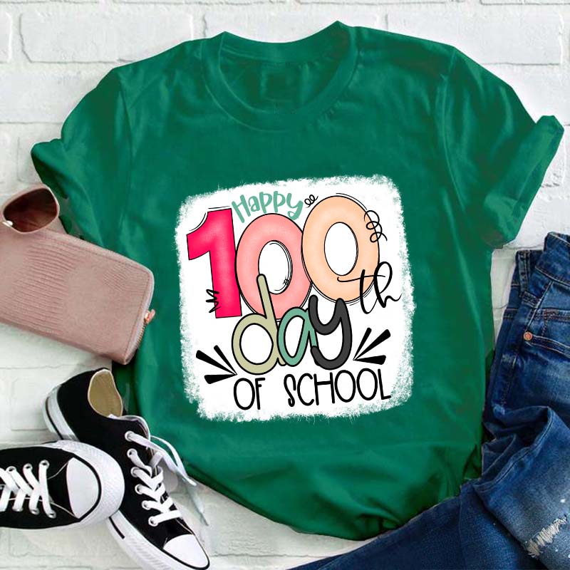 Happy 100th Days Of School Teacher T-Shirt