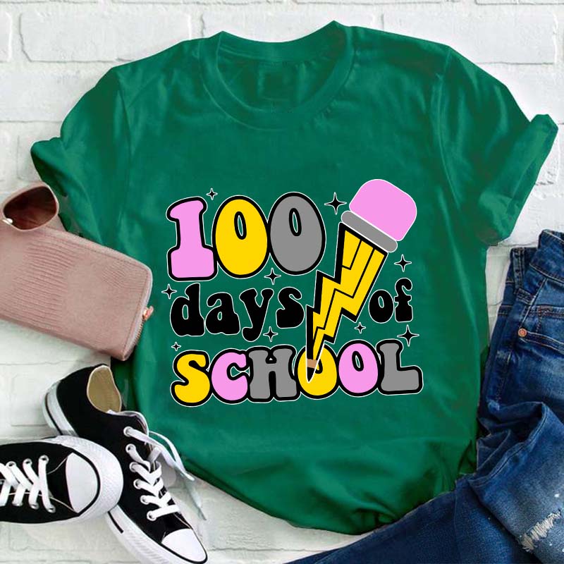 100 Days Of School Teacher T-Shirt