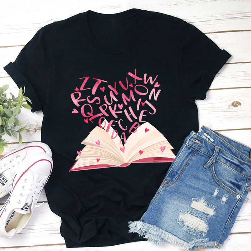 Love In Book Teacher T-Shirt
