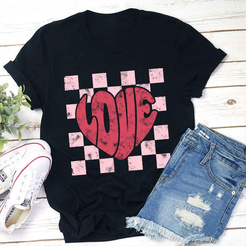 Retro Love Teacher T-Shirt