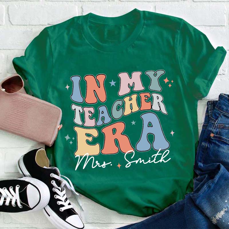 Personalized In My Teacher Era Teacher T-Shirt