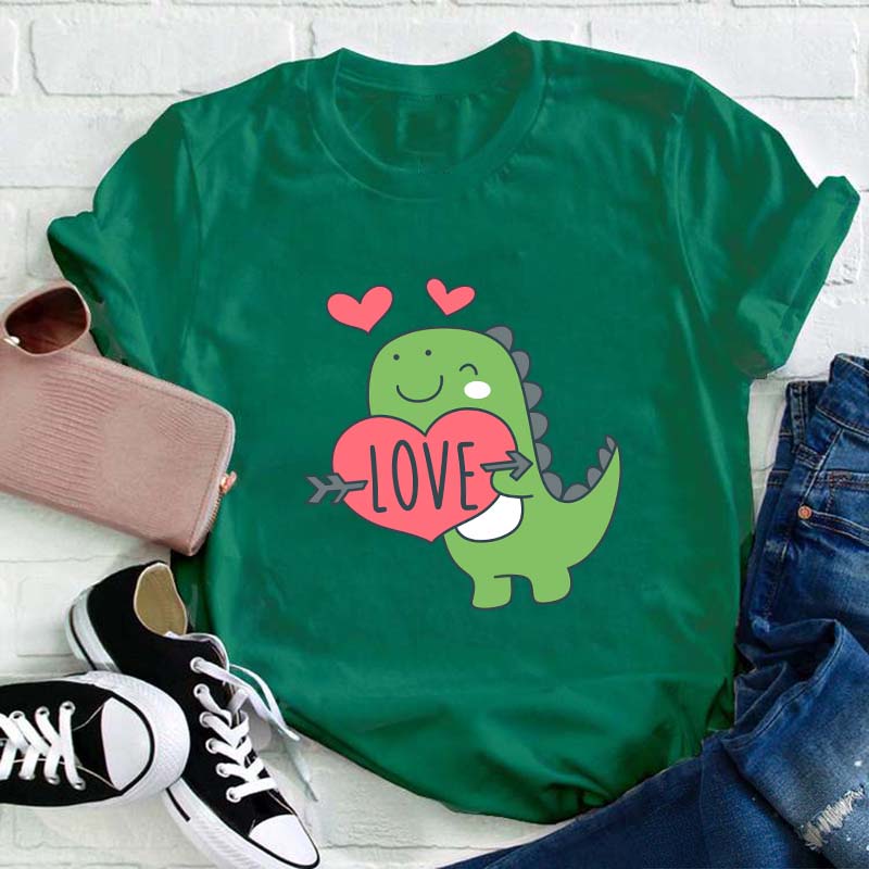 Dino Love Teacher T-Shirt