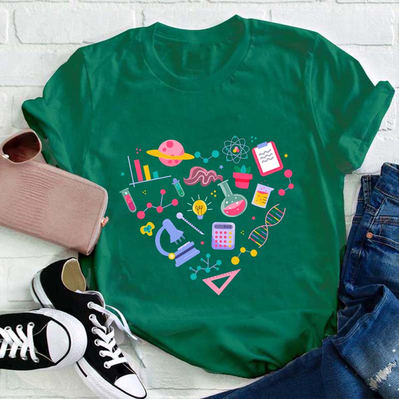 Science Heart Teacher T-Shirt