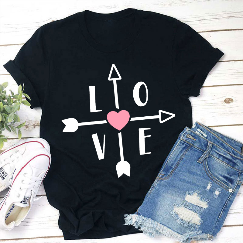 Love Valentine's Day Teacher T-Shirt