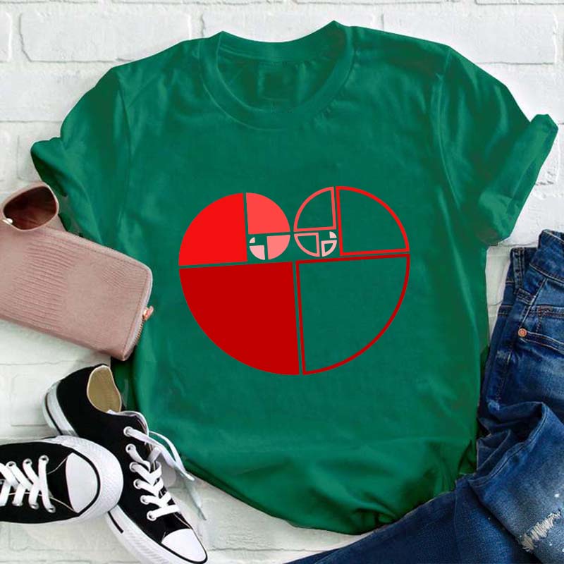 Geometric Love Teacher T-Shirt