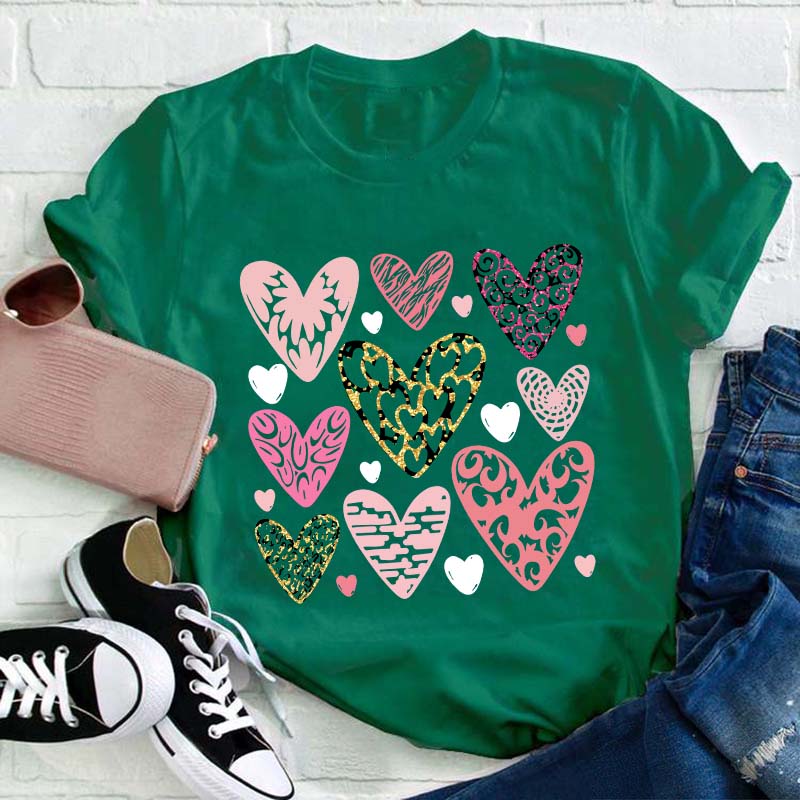 All Kind Of Hearts Teacher T-Shirt