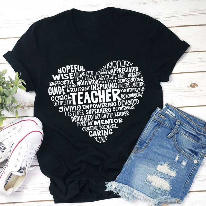 Positive Heart Teacher T-Shirt