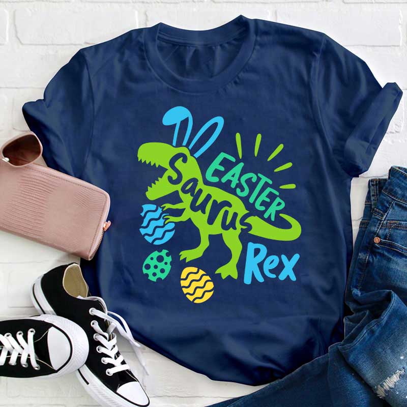 Easter Saurus Rex Teacher T-Shirt