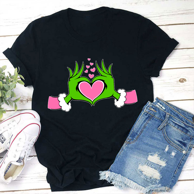 Make A Heart Sign Teacher T-Shirt