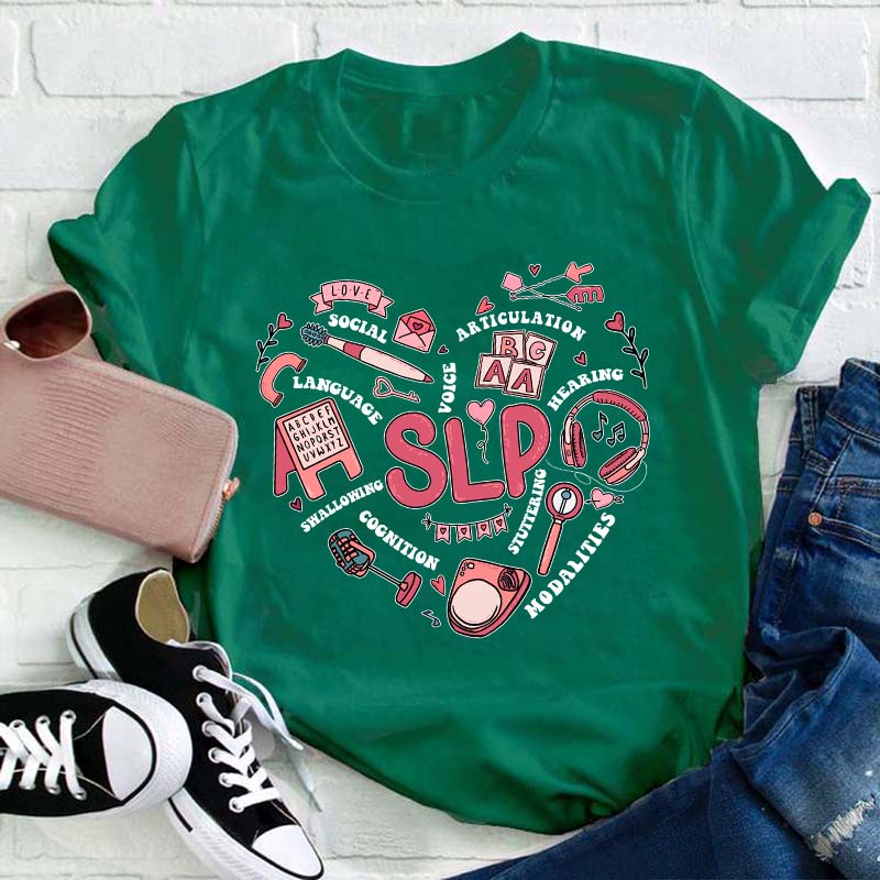 Slp Heart Teacher T-Shirt