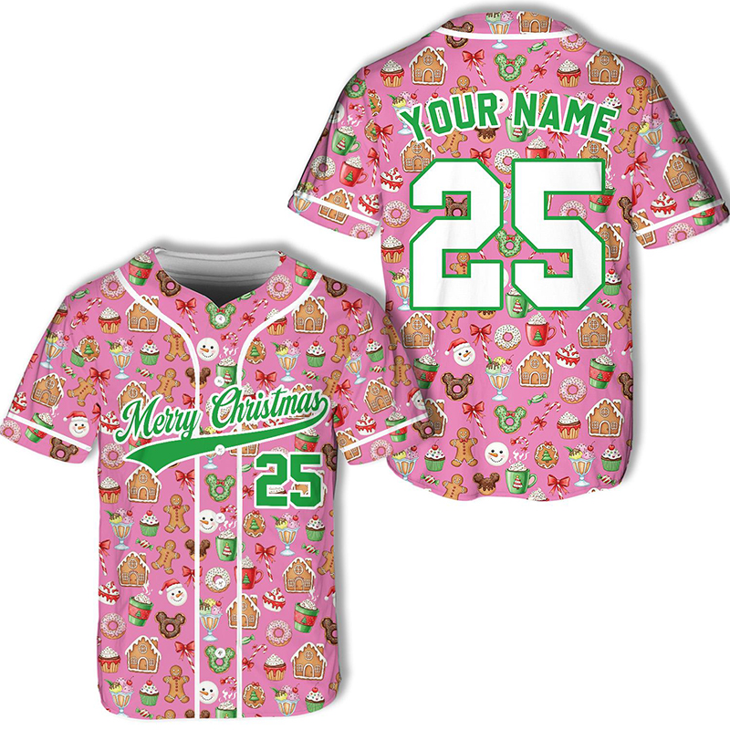 Personalized Name And Number Christmas Vibes Teacher Baseball Jersey