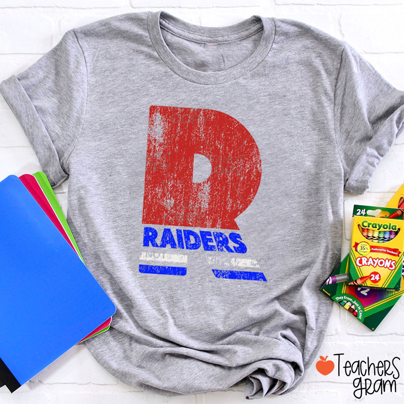 Personalized Mascot And Initials Contrast Color Design Teacher T-Shirt