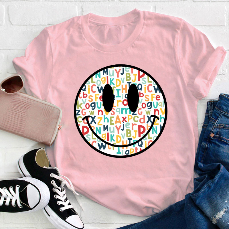 Abc Smiley Face Teacher T-Shirt