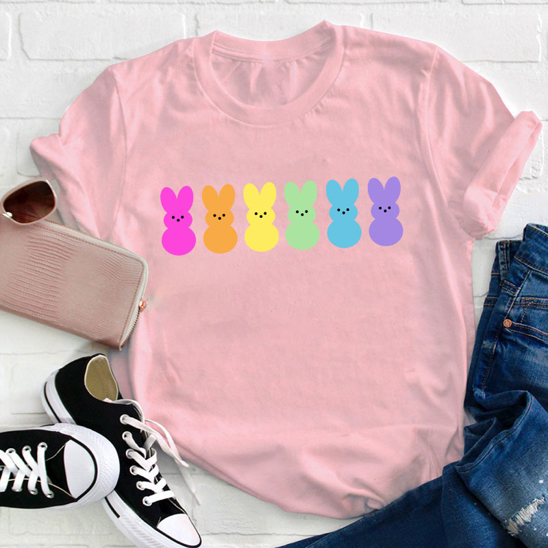Easter Bunny Peeps Teacher T-Shirt