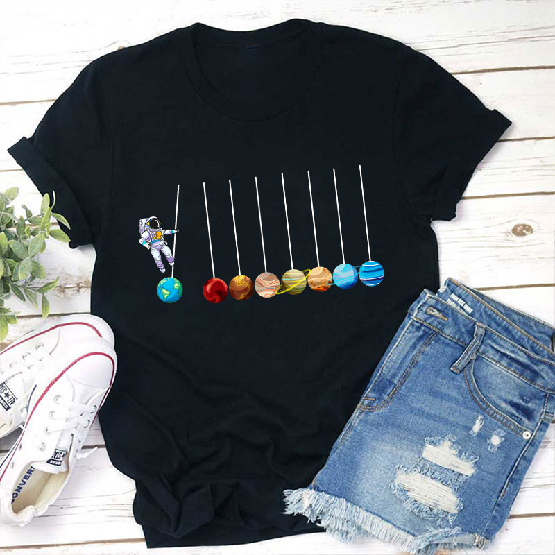 Funny Planets Planetary System Solar Teacher T-Shirt