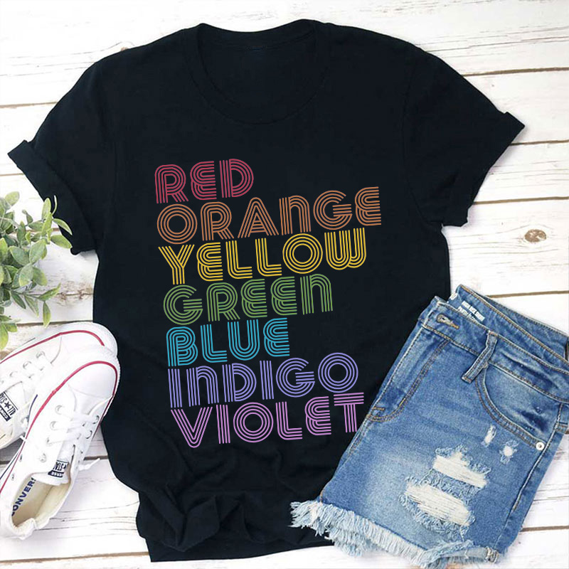 Red Orange Yellow Teacher T-Shirt