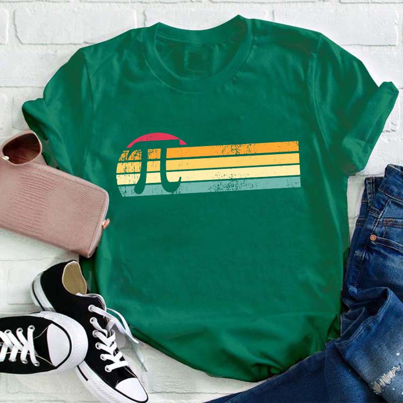 Retro Pi Teacher T-Shirt