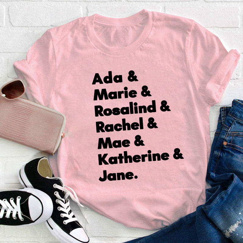 Famous Women In Science And Math Stem Teacher T-Shirt
