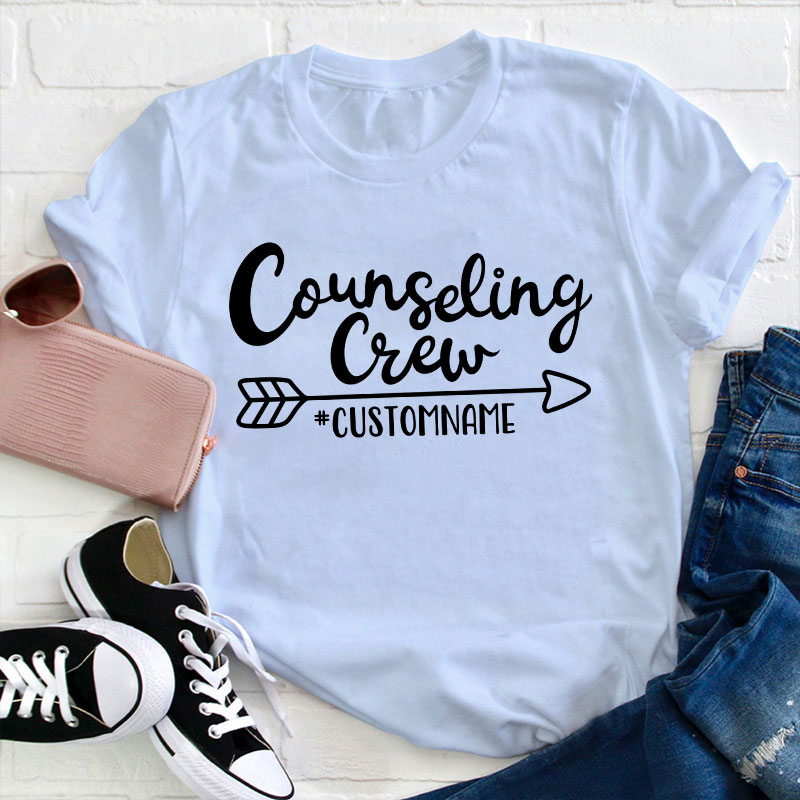 Personalized Counseling Crew Teacher T-Shirt