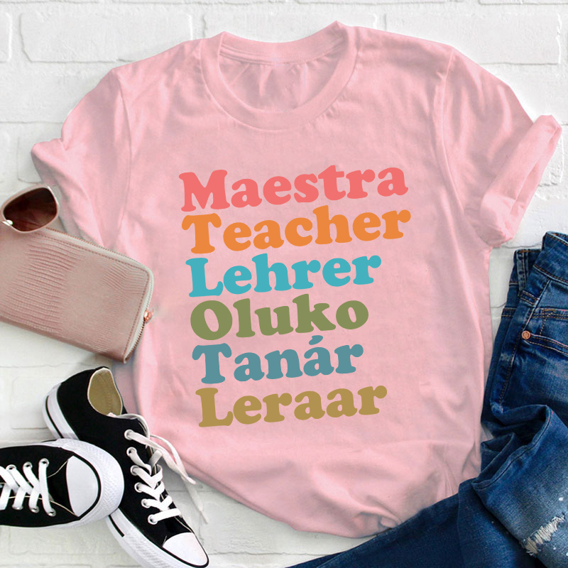 Bilingual Educator Multilingual Teacher T-Shirt
