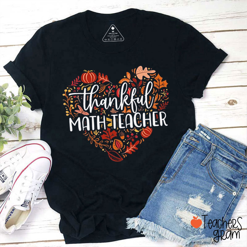 Personalized Thankful Teacher Thanksgiving Teacher T-Shirt