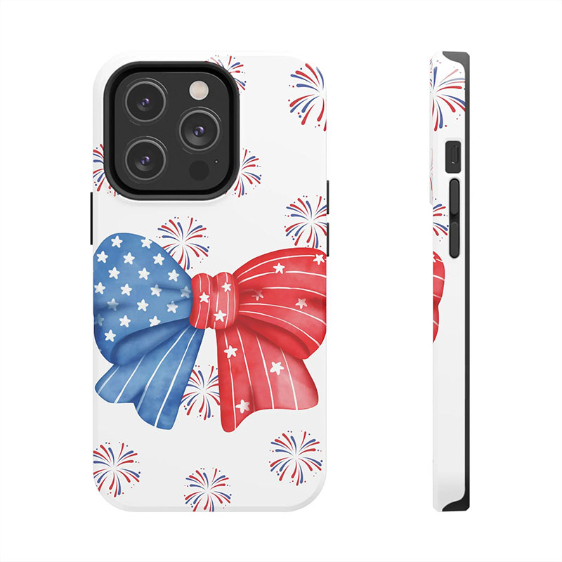 American Flag Bow Teacher Case