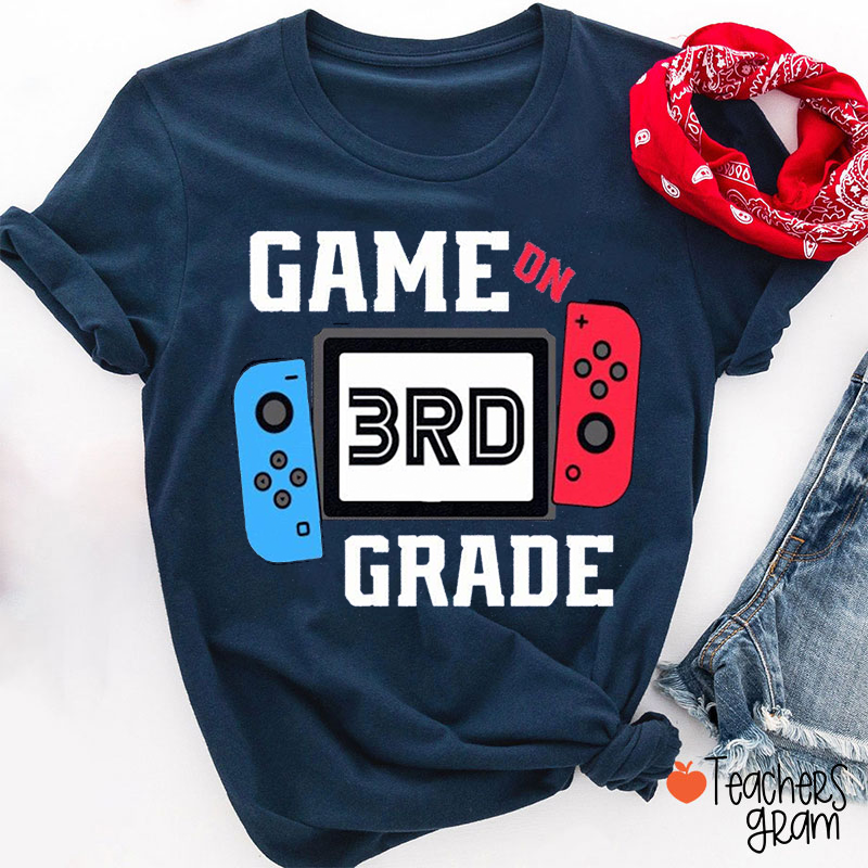 Personalized Grade Game Consoles Teacher T-Shirt