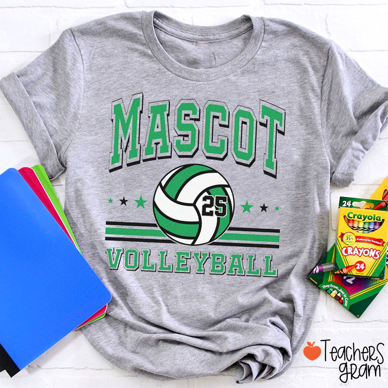 Personalized Mascot And Sport Contrasting Lines Teacher T-Shirt