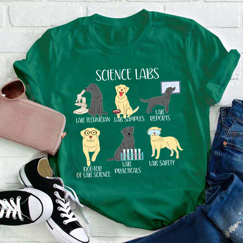 Labrador Retriever Funny Science Teacher T-Shirt