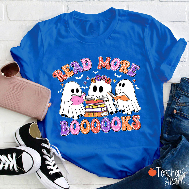 Read More Boooooks Ghost Halloween Teacher T-Shirt