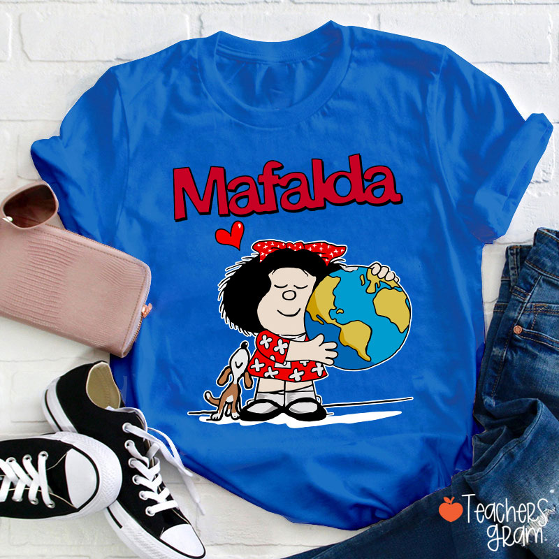 Mafalda Cute Cartoon Spanish Teacher T-Shirt