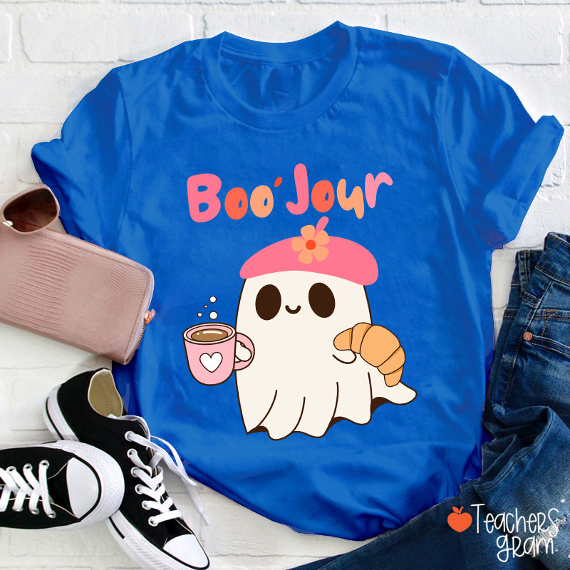 Boo Jour Cute Ghost French Teacher T-Shirt