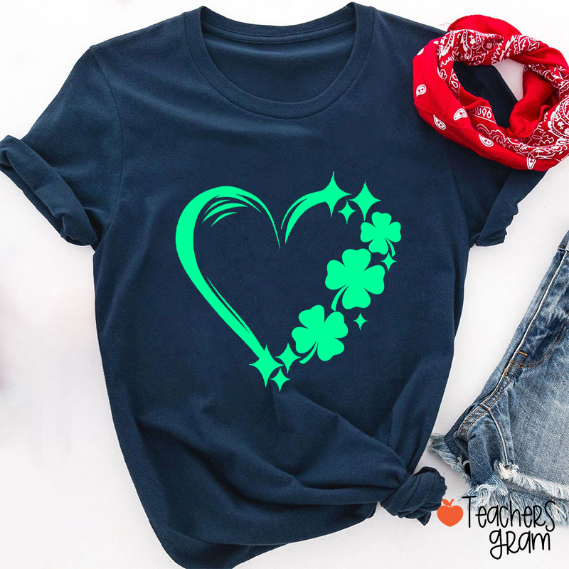 Heart Clove Teacher T-Shirt